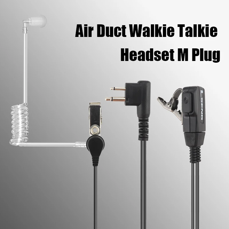 LSENG M Plug Two Way Radio Earphones Cover Acoustic Tube Earpiece Walkie Talkie Headset Microphone for Motorola DEP450 EP450