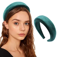 velvet padded headbands for women wide bezel hairbands non slip thick hair hoop girls sponge hairband hair accessories