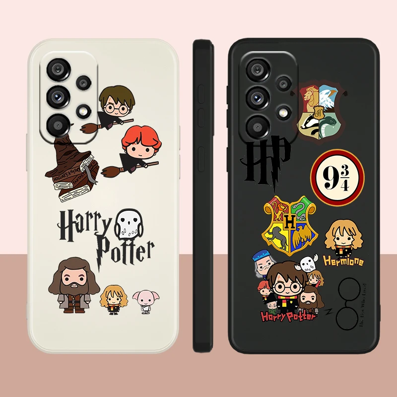 

Dark Potters Harries Cartoon Case For Samsung A73 A53 A33 A52 A32 A23 A22 A71 A51 A21S A03S A50 5G Liquid Rope Phone Cover Shell