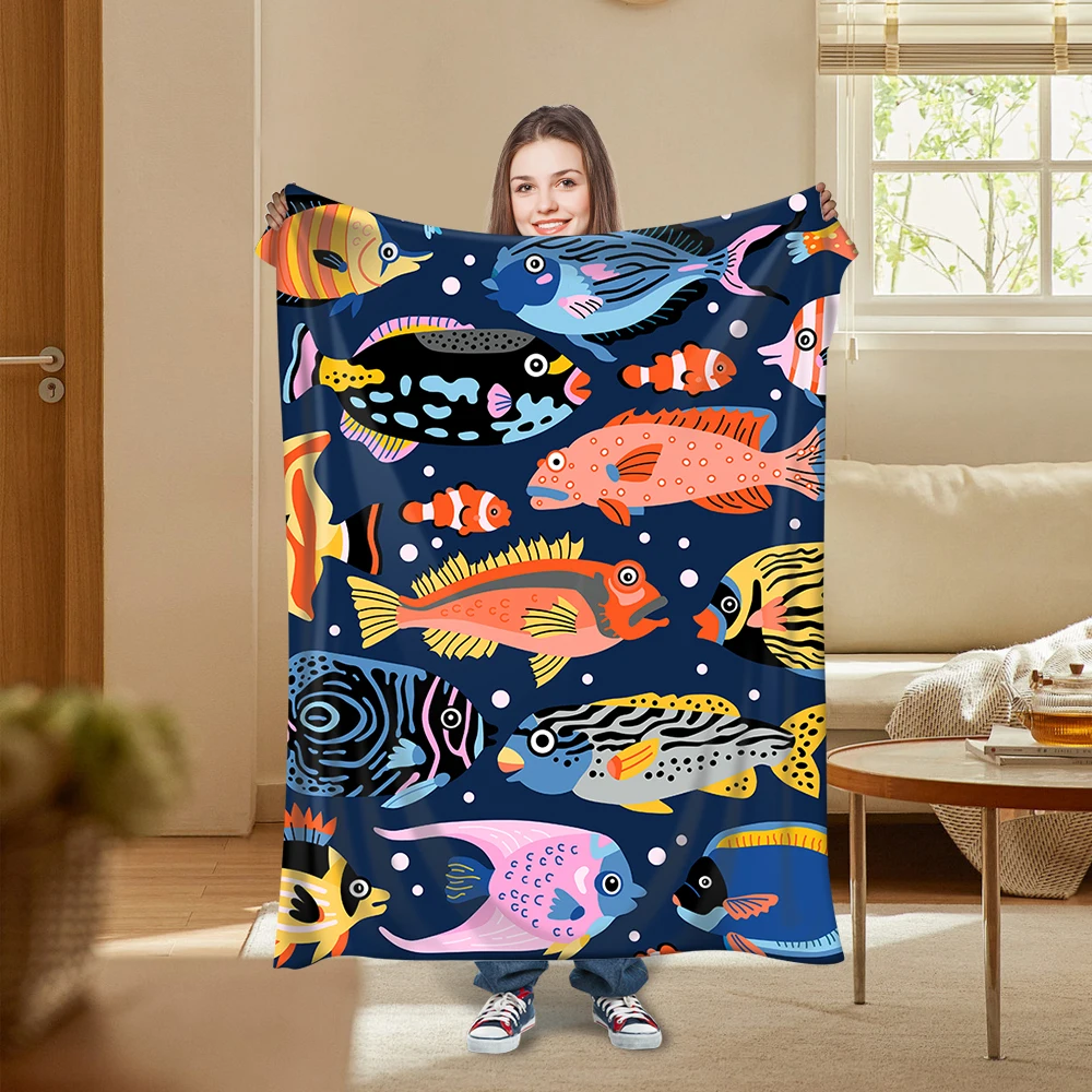 Теплый осенне-зимний флисовый плед Pea YanYangTian утолщенный чехол для сна мультяшное