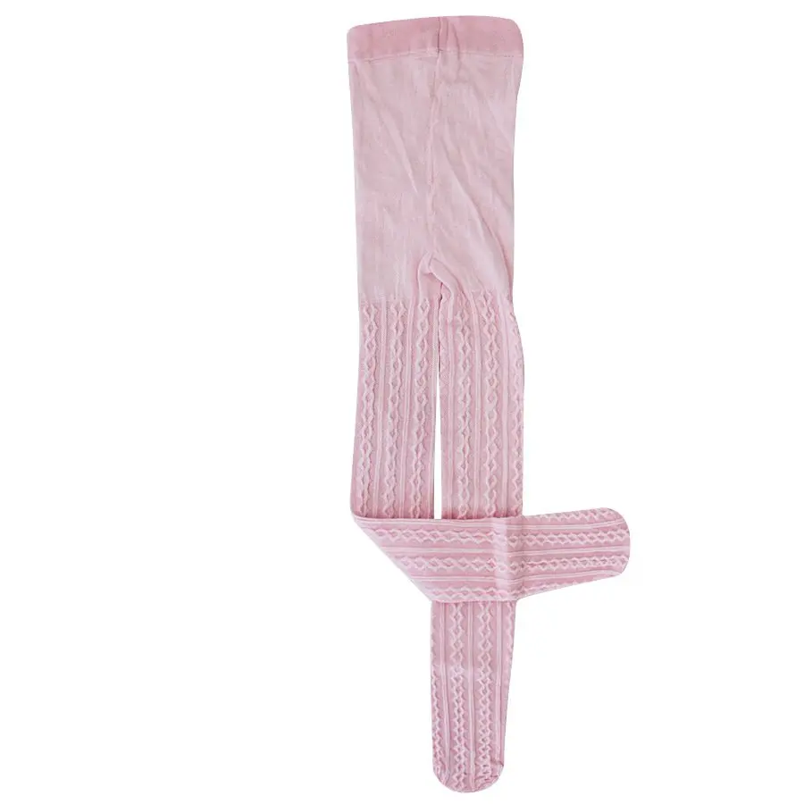 

Female Child Pattern Pink Knitwear Pantyhose