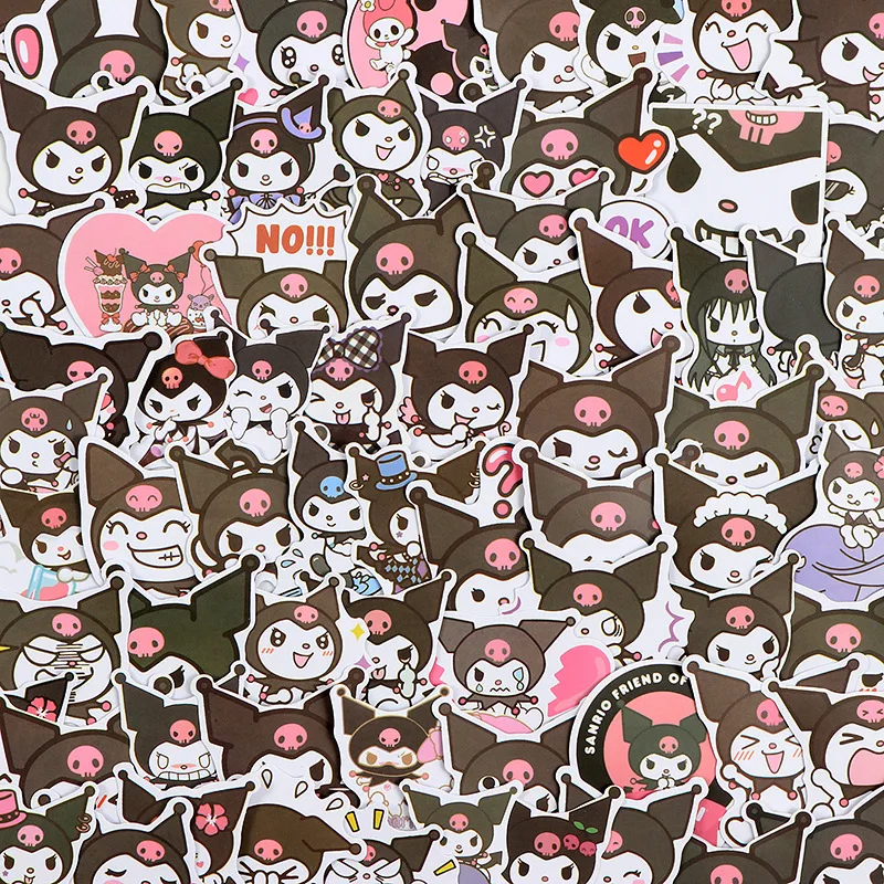 

100 Sheets of Cartoon Sanrio Koulomi Hand Ledger Stickers Cute Creative Notebook Hand Ledger Material Decorative Stickers