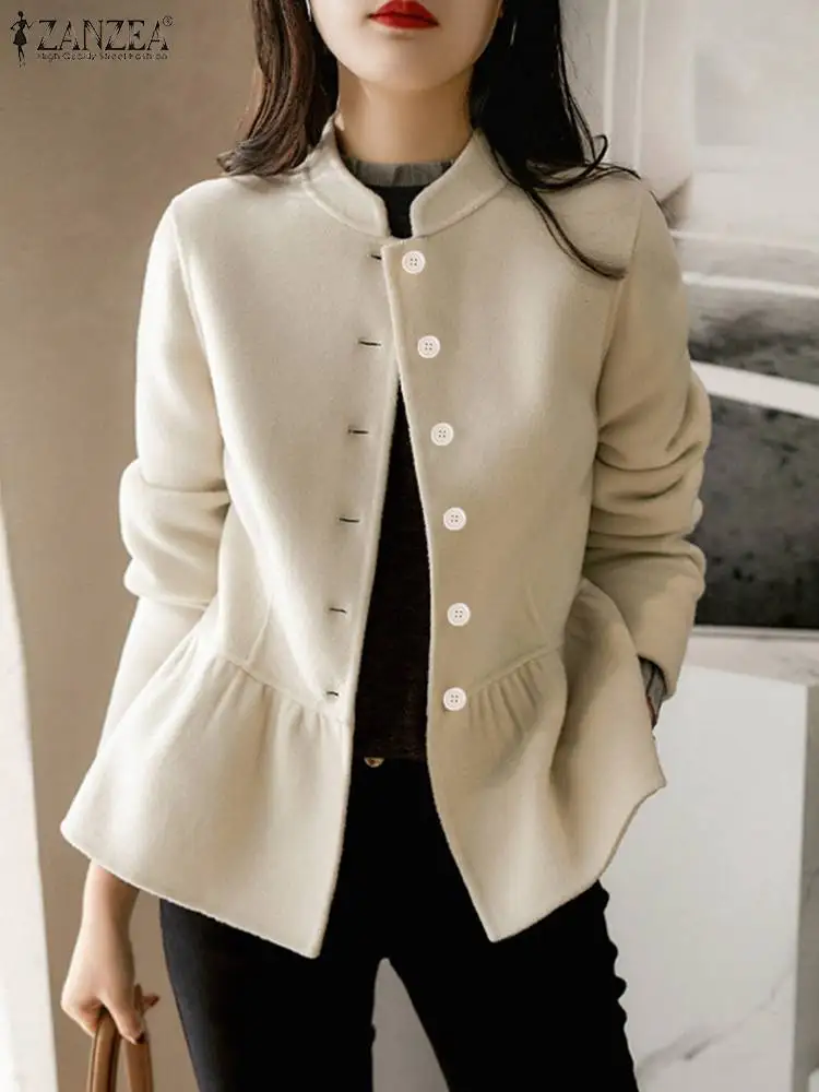 

Fashion Women Loose Blazer Suits Coats 2023 Long Sleeve Outwear Oversized ZANZEA Casual Solid Elegant Offfice Lady Loose Jackets