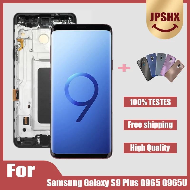 

ЖК-дисплей TFT OLED для Samsung Galaxy S9 Plus G965 G965U G965F G965FN, сенсорный экран с дигитайзером в сборе с рамкой/задней крышкой