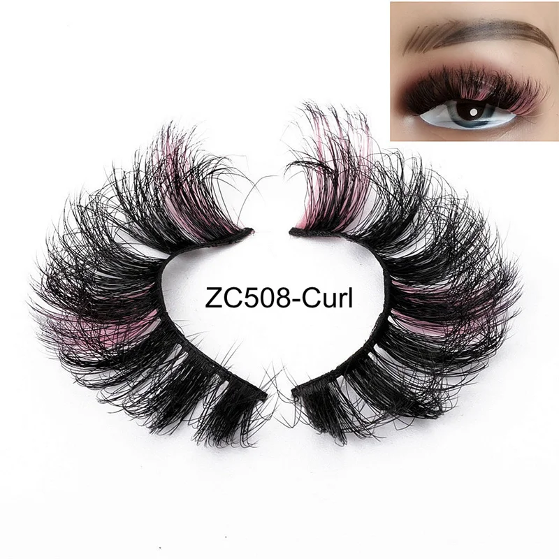 

Цветные ресницы 16 цветов D завитые полосы ресницы высокое качество Cosplay Пушистые Красочные ресницы русские полоски ресницы