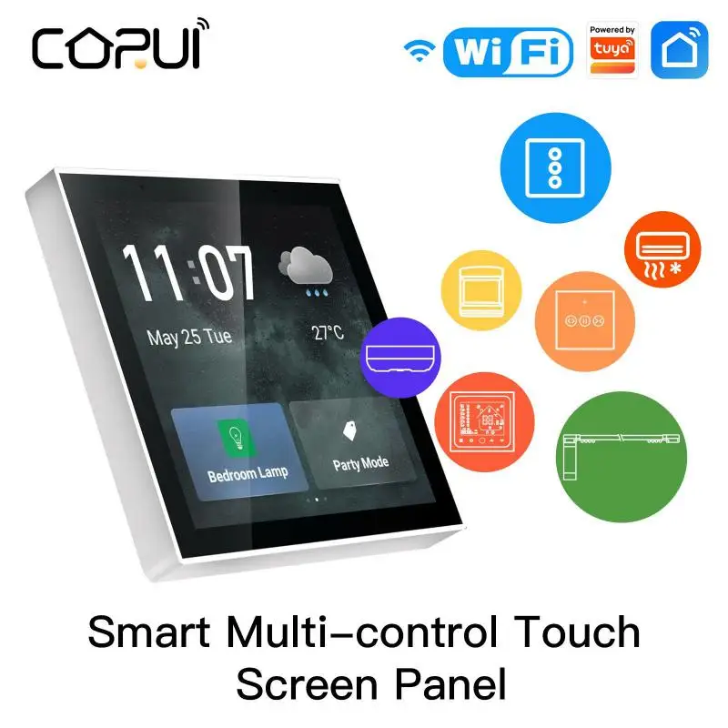 

CoRui Tuya Multi-functional Smart Home Touch 4 Inches Central Control For Intelligent Scenes Smart Devices Screen Control Panel