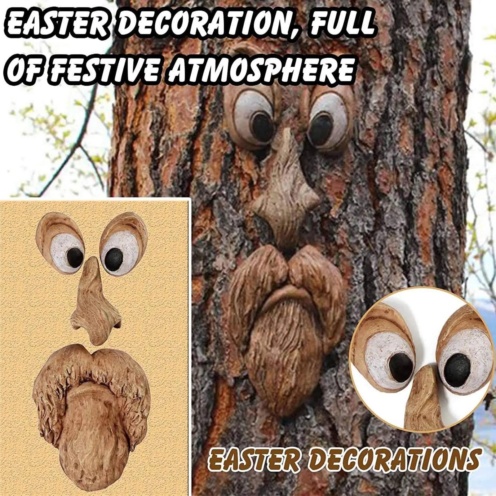 

Аксессуары для украшения лица, декор для Хэллоуина, Пасхи, самодельные украшения для дома и улицы, подвески, дерево, монстры, реквизит