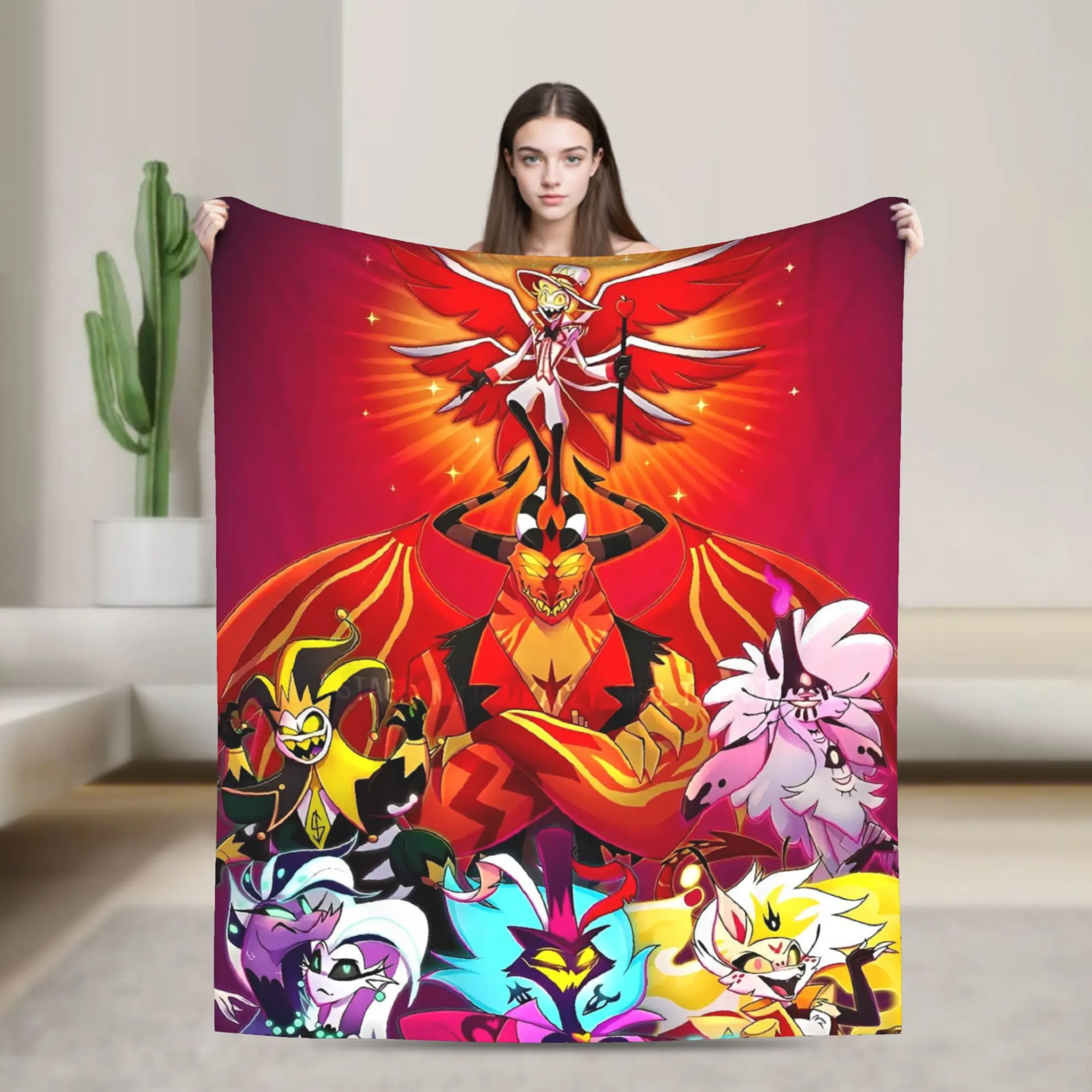 Дорожное одеяло Helluva Boss Loona из флиса