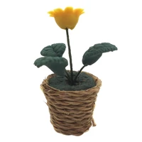 miniature sunflower flower ingenious clay compact for micro gardening decor mini sunflower flower dollhouse green plant