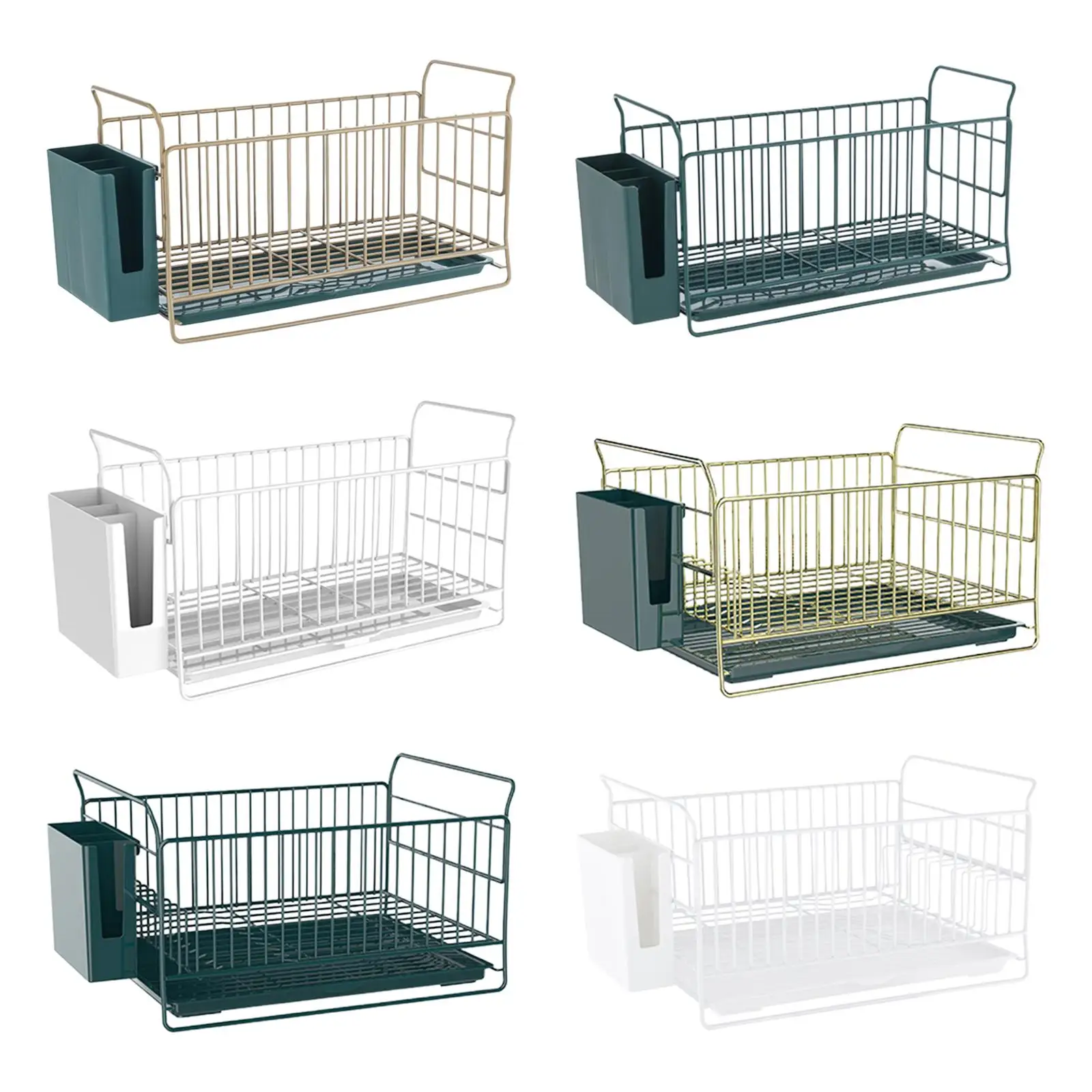 

Многофункциональный держатель для посуды с подносом для слива посуды, держатель для посуды, держатель для столовых приборов для кухни и дом...