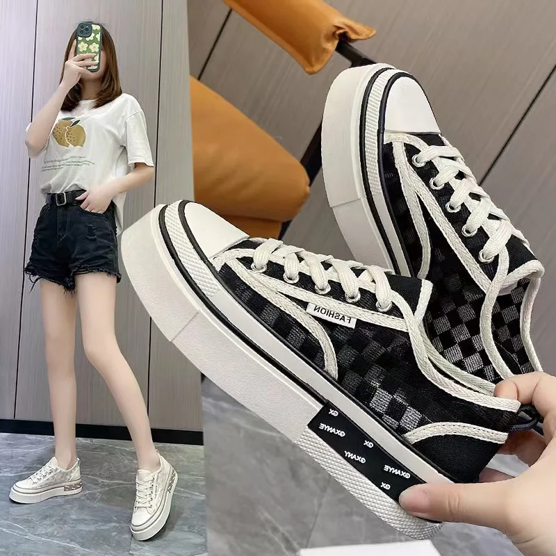 

Women Casual Shoes Fashion Breathable Walking Mesh Flat Shoes Woman White Sneakers Women 2022 Tenis Feminino Female Shoes