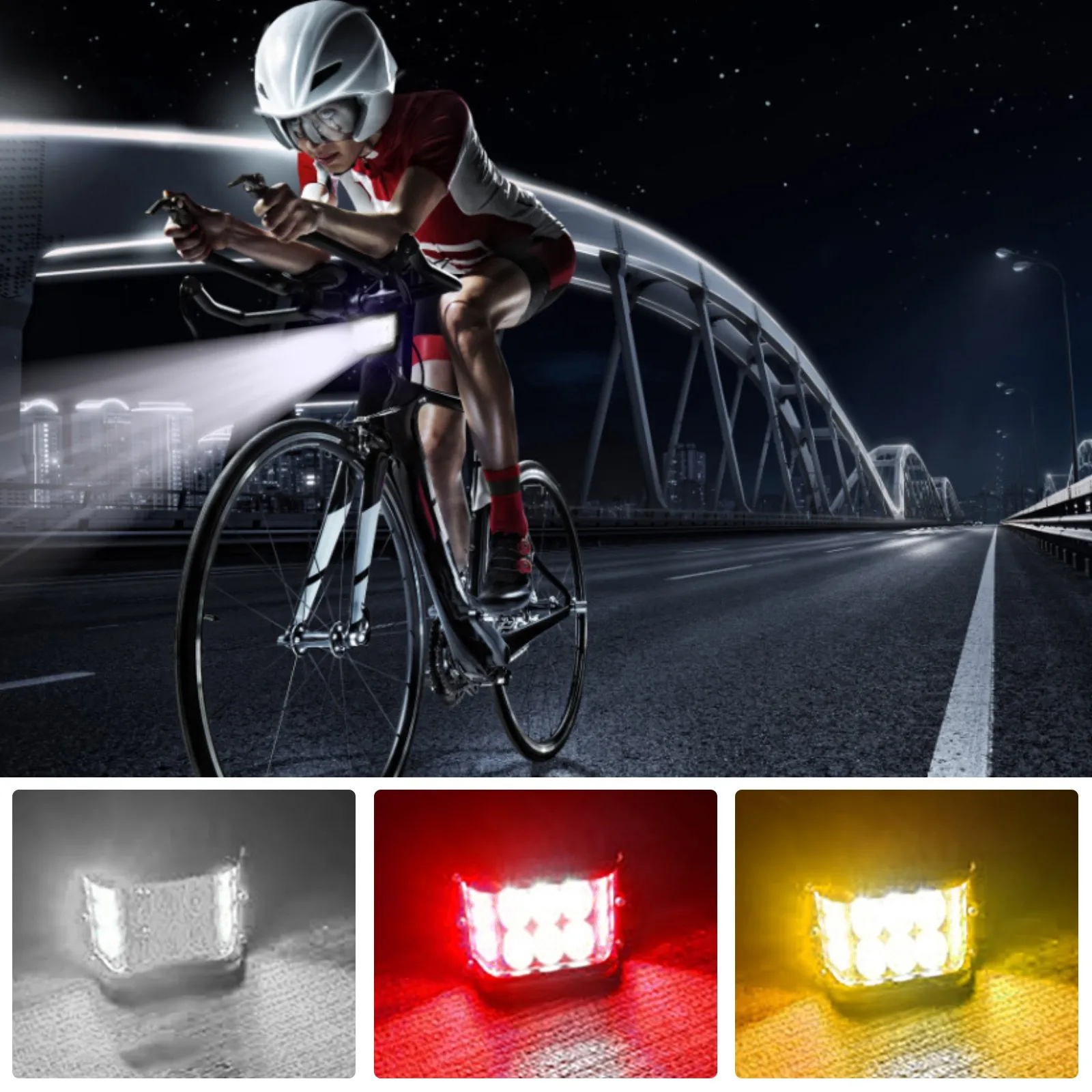 

Светодиодный трехсторонний многоцветный стробоскоп, рабочий свет, предупреПредупреждение ламсветильник для горного велосипеда, шлема, су...