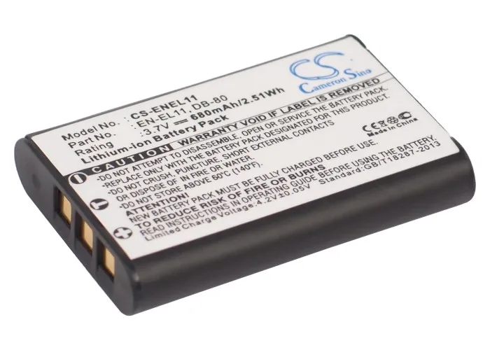 

CS Camera Battery For NIKON Coolpix S550 S560 OLYMPUS FE-370 PENTAX Optio M50 M60 V20 W60 Pentax Optio L50 Fits EN-EL11 D-Li78