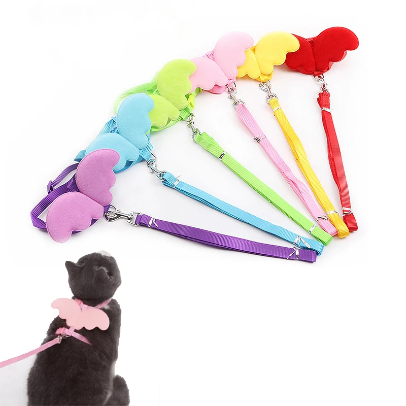 Регулируемый Ошейник-шлейка для кошек и собак дышащий жилет с крыльями ангела