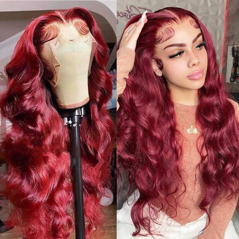 Ed Glueless Hair Wigs For Women Red 13x4 13x6 Hd Lace Frontal Wig