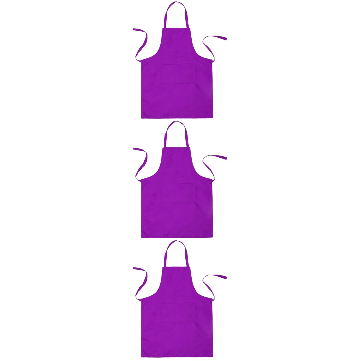 

3pcs Neck Strap Bib Apron Restaurant and Home Kitchen Apron 60x70cm )