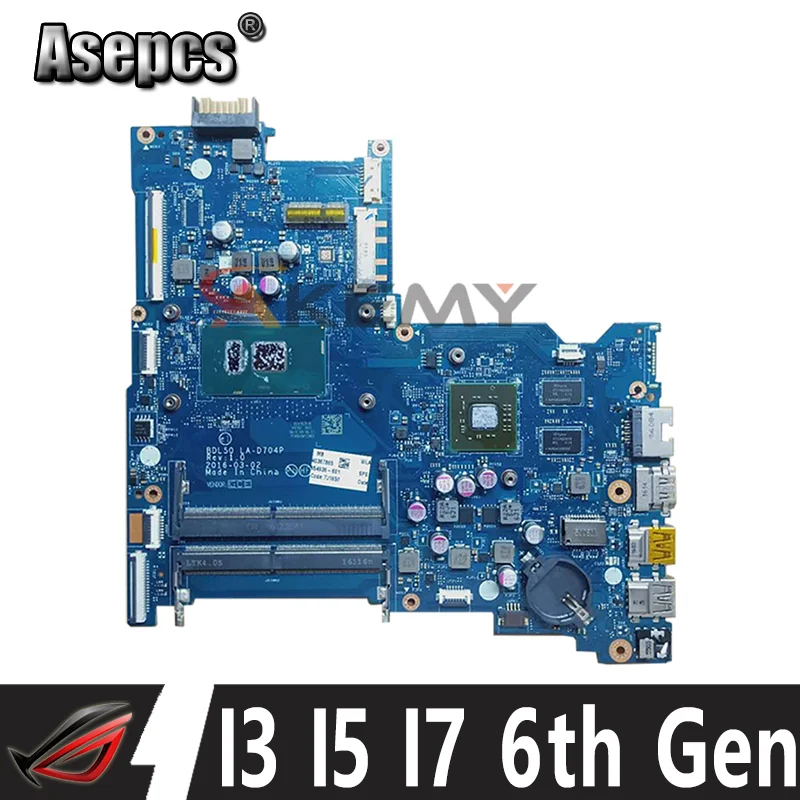 

Материнская плата для ноутбука HP 250 G5, материнская плата с процессором I3 I5 I7 6-го поколения 250 G5, материнская плата