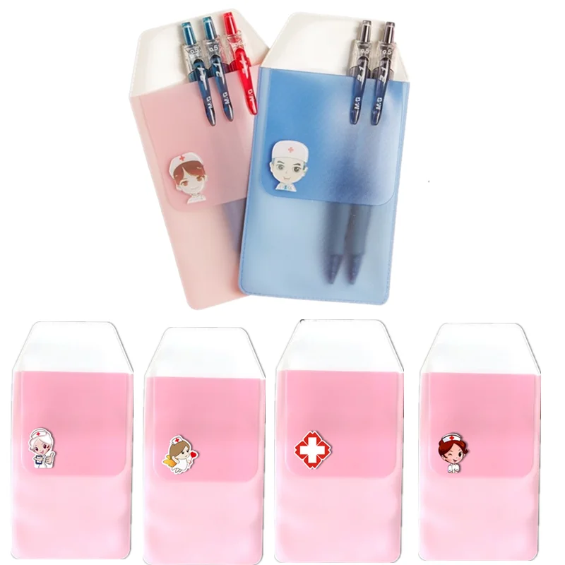 High Quality Water-proof PVC Nurse Docter Office Pocket Pen Bag Pocket Protector Pen Pouch Pen Organizer