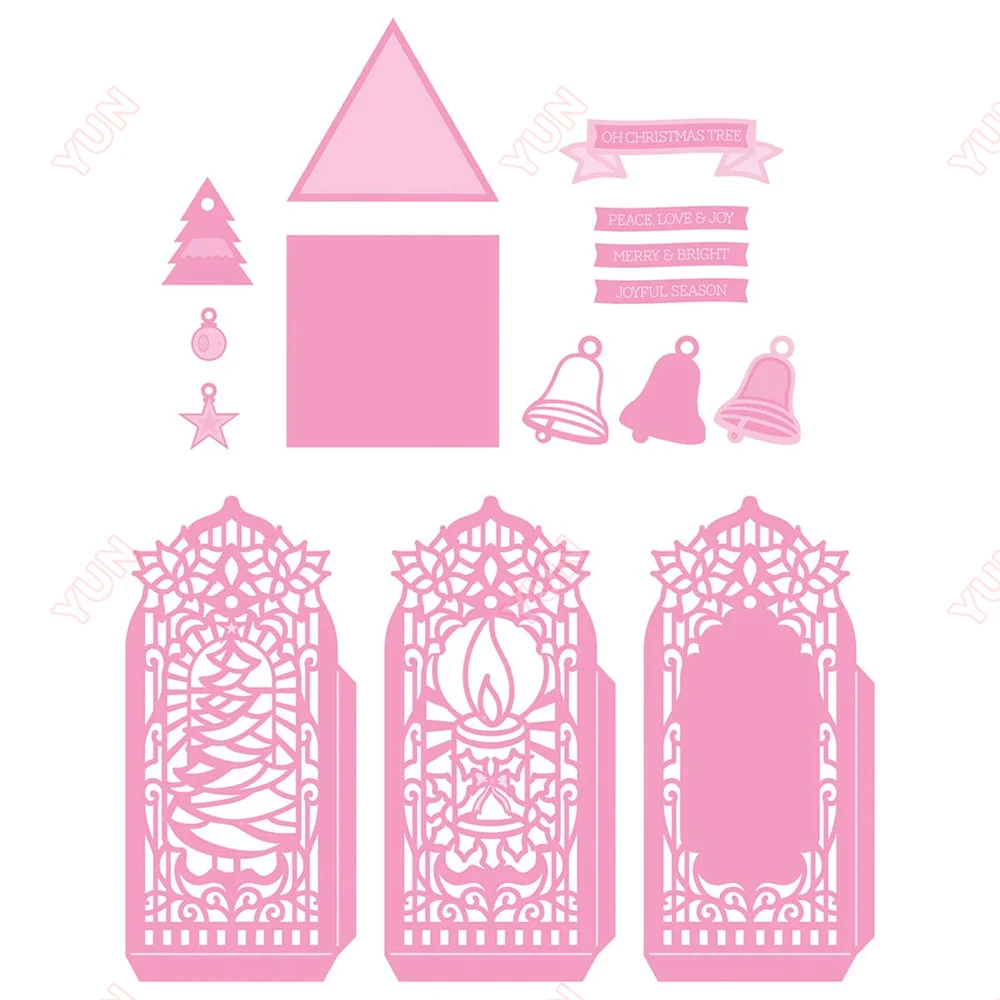 Новый праздничный набор штампов для вотивных держателей создания металлических