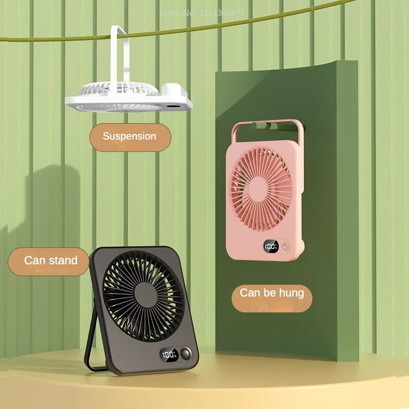 Портативный небольшой настольный вентилятор ультратихий бесшумный с зарядкой