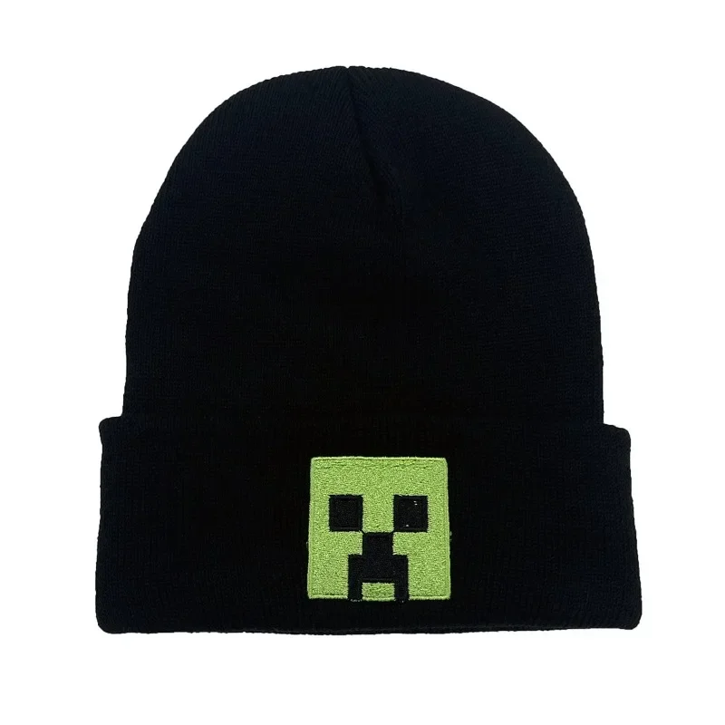Майнкрафт шапочки Creeper вязаная шапка модная мужская и женская зимняя в стиле