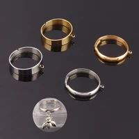 5pcslot adjustable rings blanks stainless steel jewelry making supplies ring bases for jewelry making components freeshipping