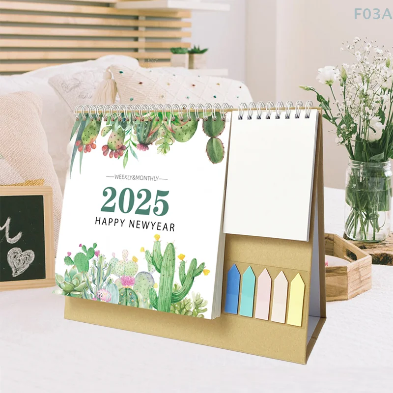 Настольный календарь на 2025 год небольшой ежемесячный планировщик настольный
