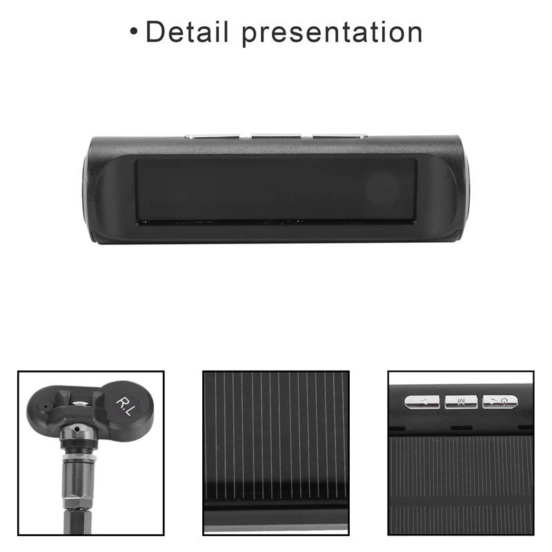 Солнечная Tpms Автомобильная система контроля давления в шинах Автоматическая