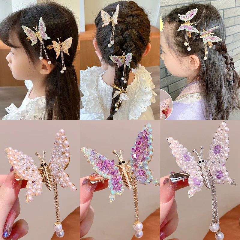 

Moving Butterfly Hairpin Fairy Super Fairy Hair Accessories Fairy Star New Children'S Hair Clip Aesthetic Antique Headwear