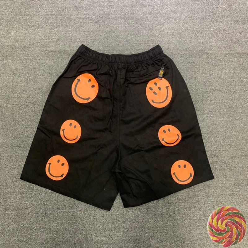 

Smiley Face Print Men Hip Hop Balck Kapital Shorts