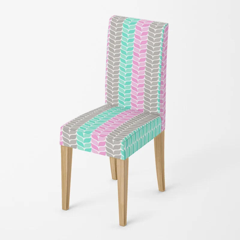 Домашние чехлы на стулья кухонные регулируемые столовые эластичные тканевые