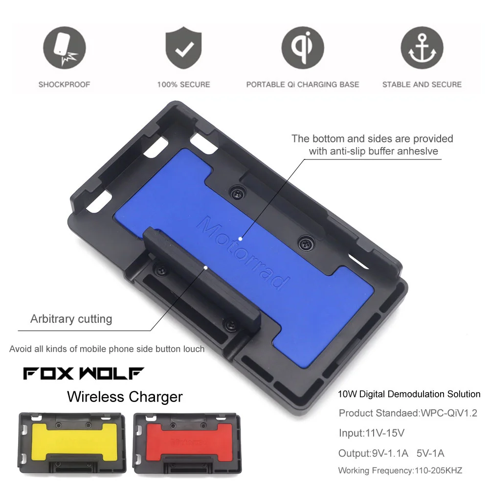 

Motorcycle wireless charger Navigation bracket Fast charge For BMW R1200GS R1250GS S1000XR F800GS F750GS GPS bracket