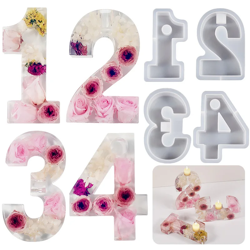 

Геометрические цифры, подсвечник, силиконовая форма «сделай сам», штукатурка ручной работы, форма для подсвечника из эпоксидной смолы, ремесла, украшения для дома