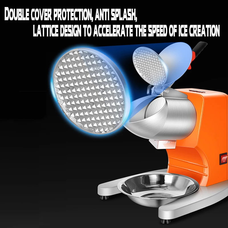 Online Máquina de afeitar eléctrica para helados, máquina de hielo triturado portátil, cono de nieve, 300W