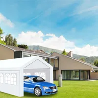 With Removable Side Walls And Doors Canopy Garage With Windows 10x20 Ft Heavy Duty Carport Gazebo Canopy Garage Car Shelter