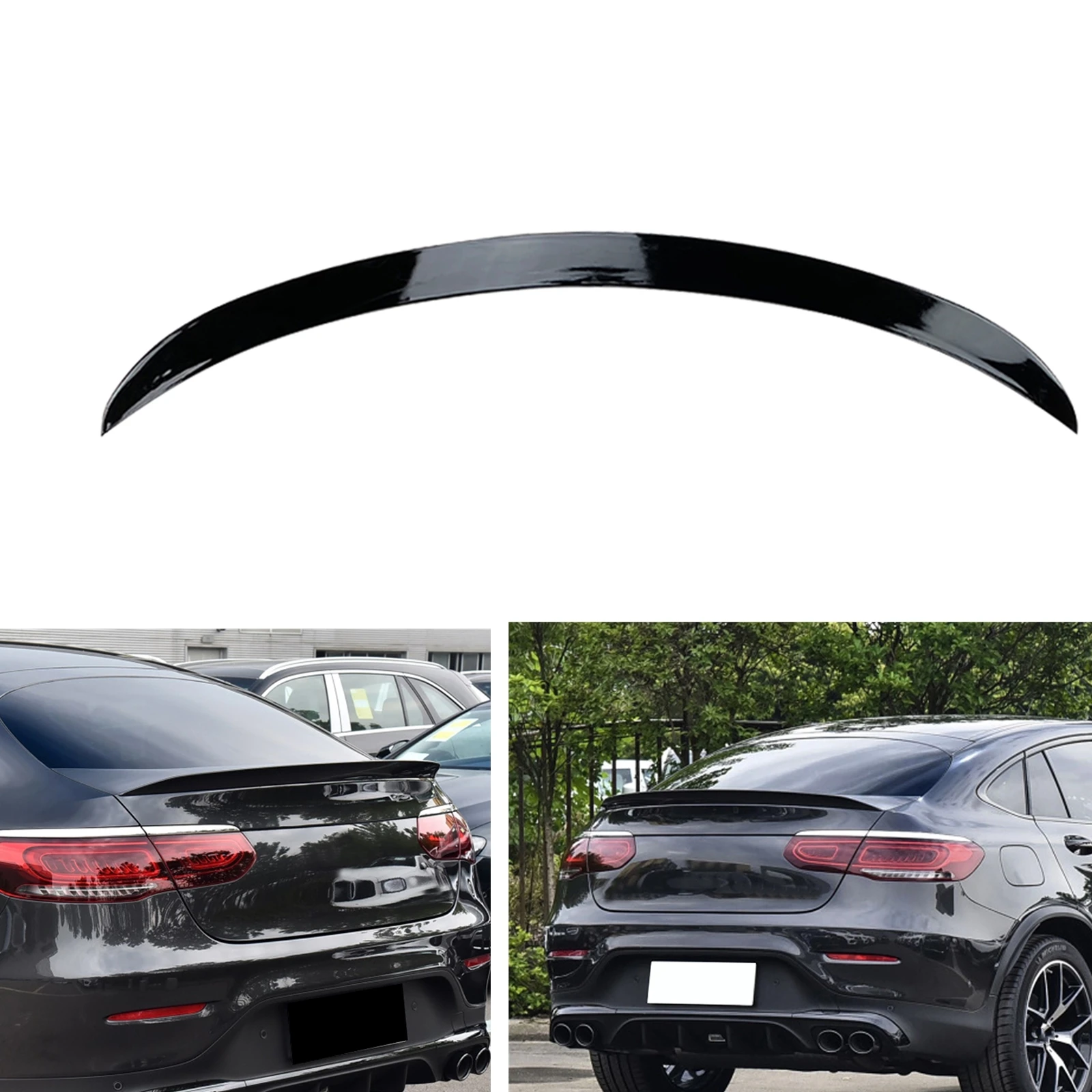 

Trunk Rear Spoiler Wing For Mercedes Benz GLC Coupe C253 GLC260 GLC300 GLC43 AMG Glc250 2016-2021 ABS Plastic Trim Splitter Lip