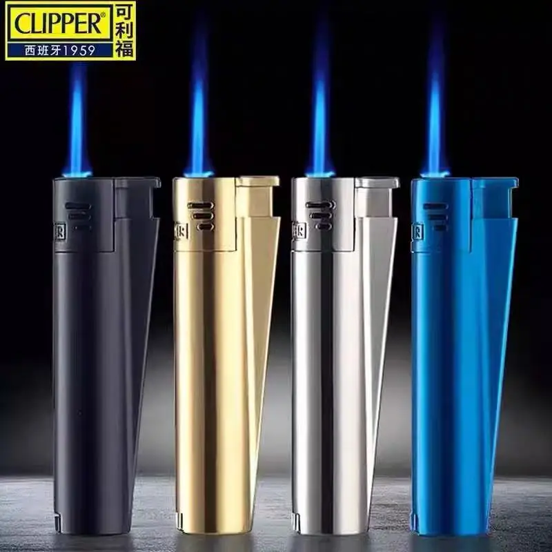 Фото Зажигалка Clipper на бутане с защитным колпачком, ветрозащитная, с турбопламенем, аксессуары для курения, в подарочной коробке, гаджеты для мужчин №1
