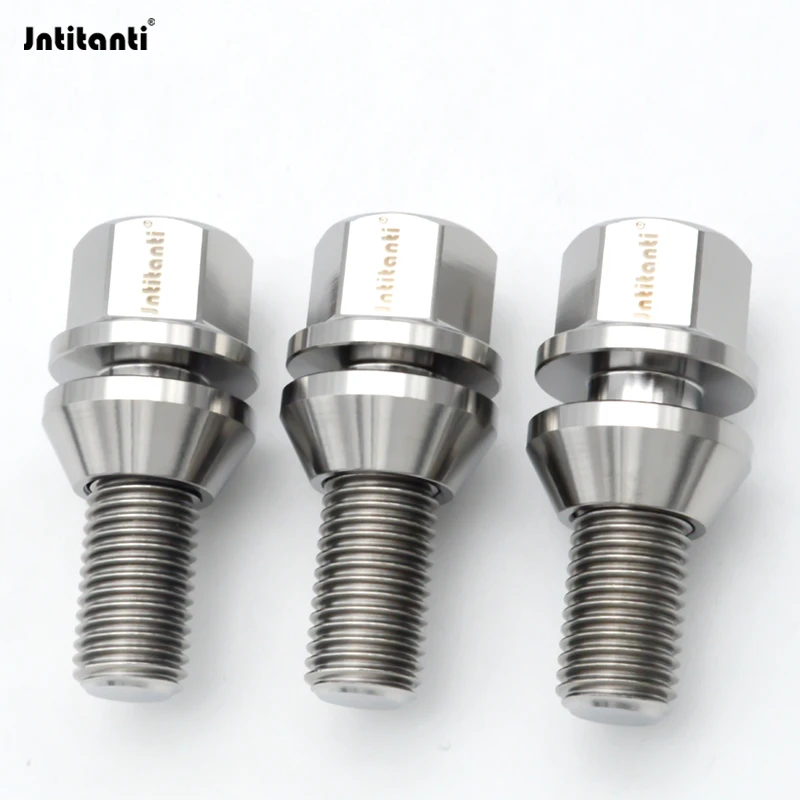 Титановый болт с наконечником колеса Jntitanti Gr5 M14x1 5x28-45 мм со свободной конусной