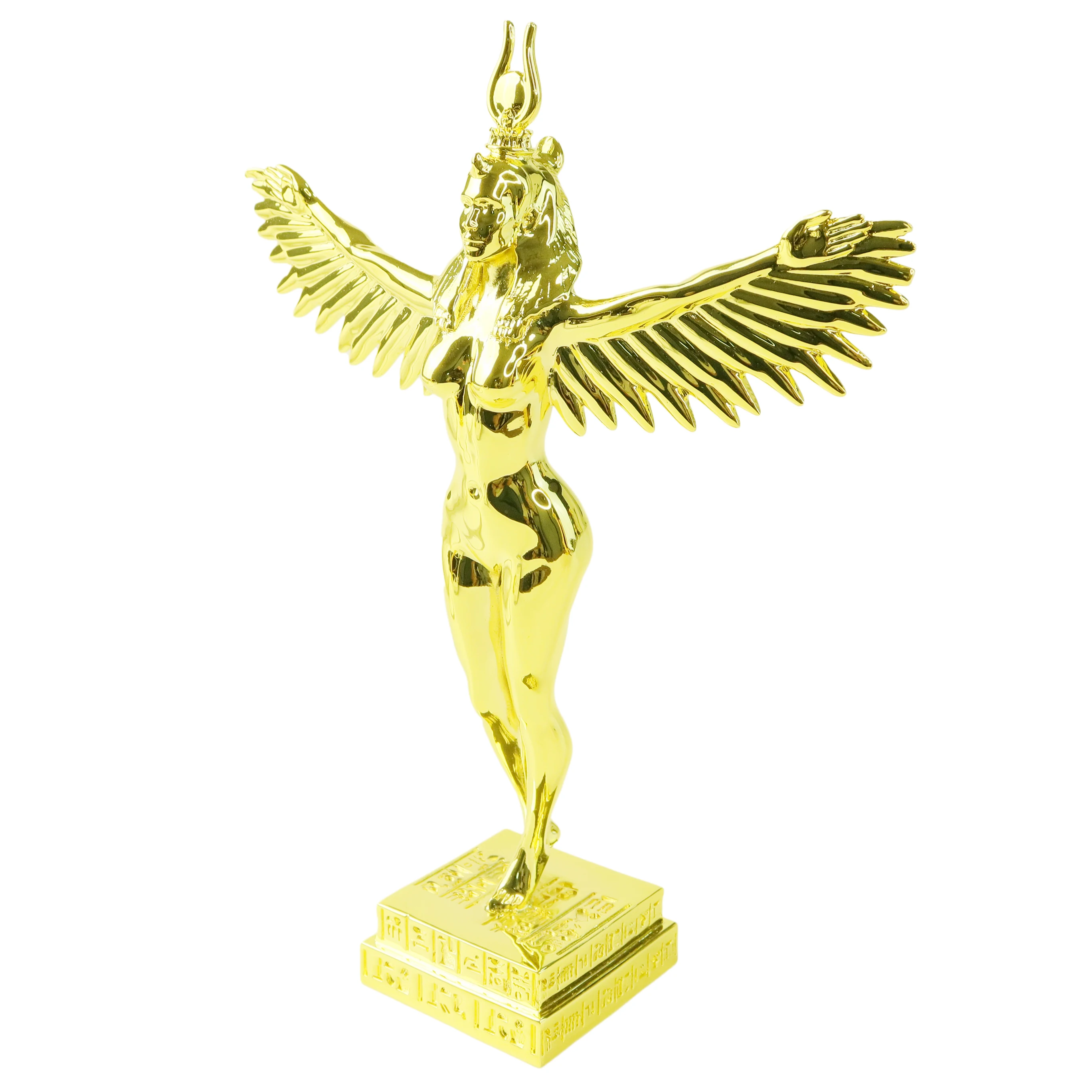 Фабрика на заказ новая тенденция золотые металлические поделки крылья ангела