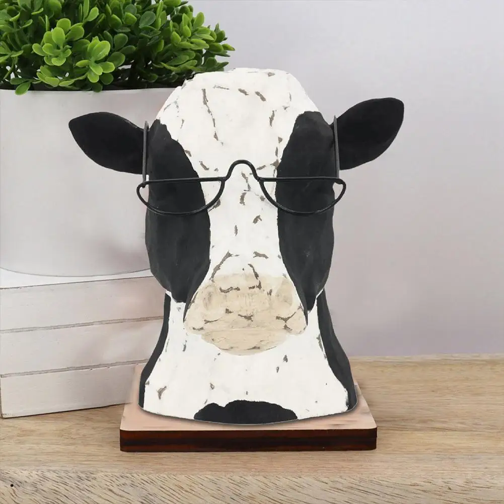 

Black And White Bull Eyeglass Frame Glasses Rack Resin Ornaments Decorative Crafts Home Glasses) Cow (without Decorati U0w4