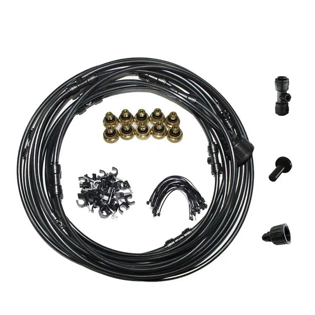 

6/9/12/15/18m Outdoor Cooling Patio Misting System Fan Cooler Water Mist Gardenhouse Spray Hot fog misting system Free shipping