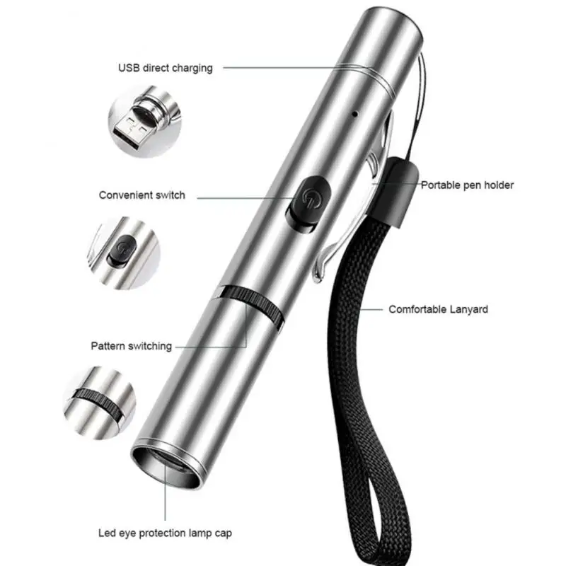 

Cat Stick Toy Portable Projector 5 In 1 Cat Toy Multifunctional Projection Slide Control Cat Care Products Led Pet Toy