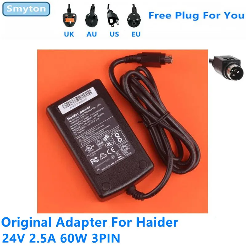 Оригинальное зарядное устройство с адаптером переменного тока для Haider HDAD60W104 24 В 2