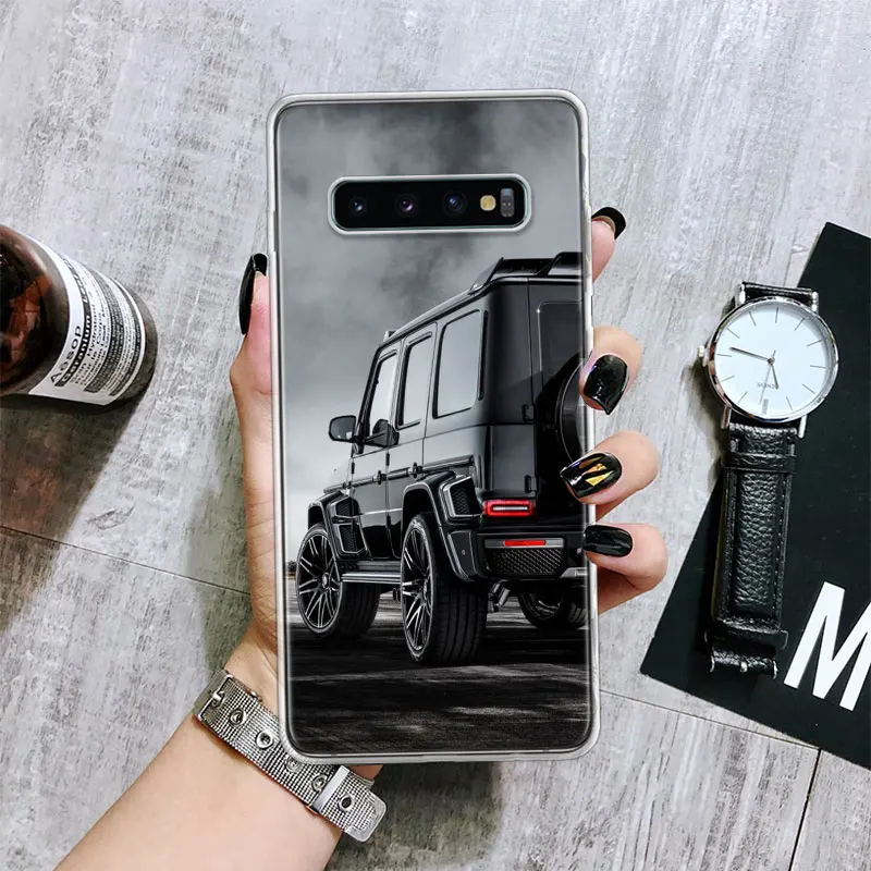 Black Sport Cars Male Men G63 Transparent Soft Phone Case for Samsung Galaxy S23 S22 S21 Ultra S20 FE S10 Plus S10E S9 S8 + S7 C images - 6