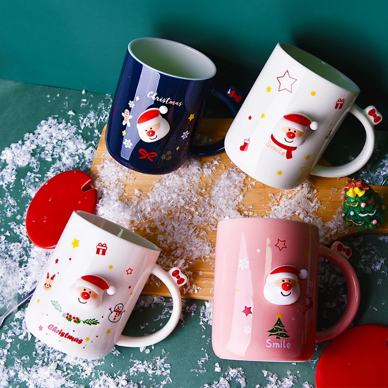 

Nordic Ceramic Coffee Mugs Girl Aesthetic Christmas Creativity Mugs Coffee Cups Cute Couple Tazas Originales Mug Cute Cup