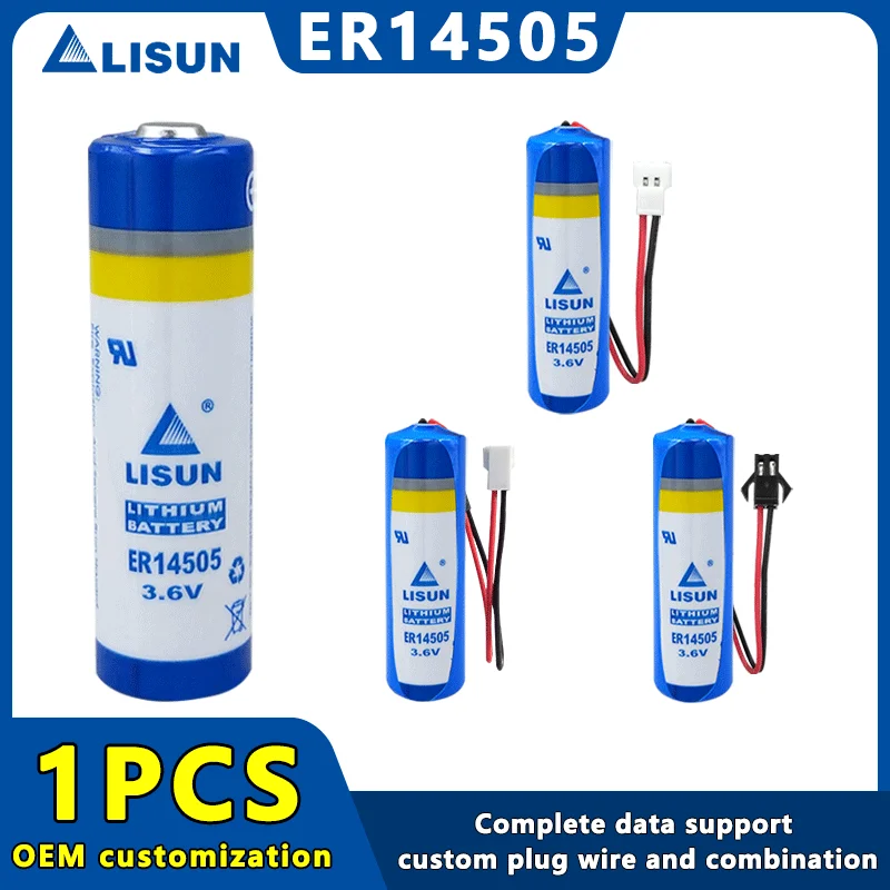 Литиевая батарея LISUN ER14505, 3,6 В, AA, 2400 мАч, для ПЛК, станков с ЧПУ, промышленное управление, сервокодер, локатор, патрулирование