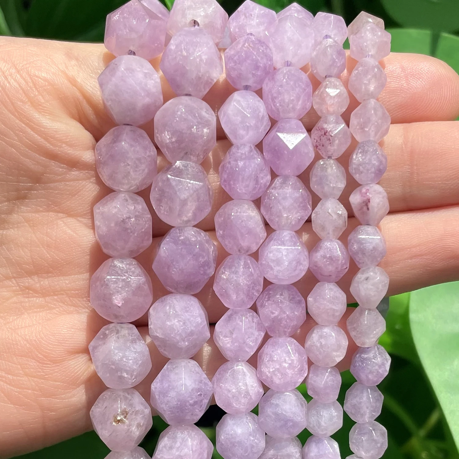 

Граненые фиолетовые ангелитовые бусины 6, 8, 10 мм, незакрепленные бусины из драгоценного камня для детской рукоделия, 15 дюймов