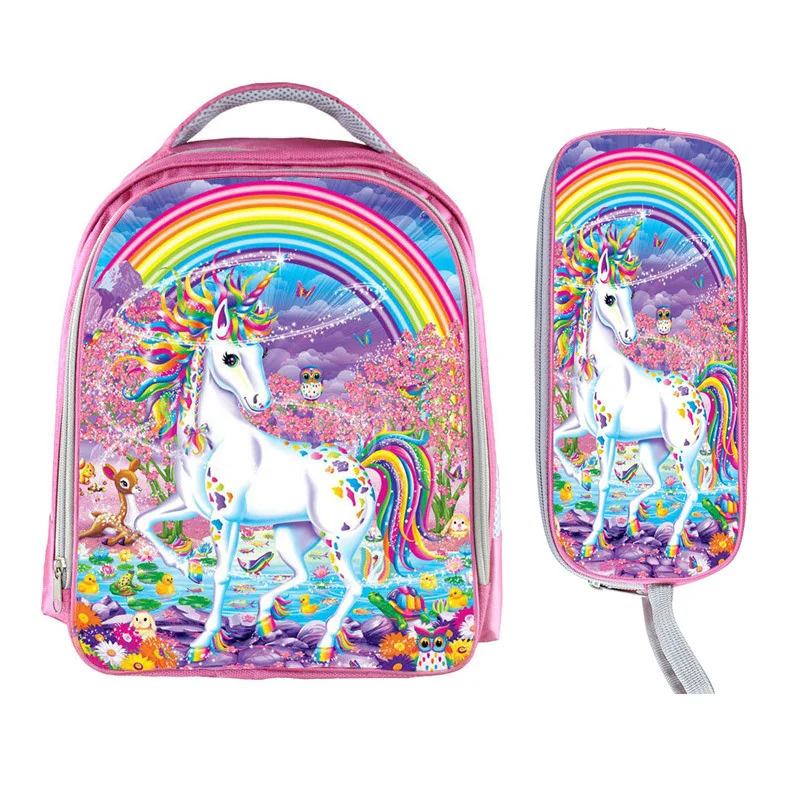 

Colorful Rainbow Unicorn Book Backpack Girls Schoolbag Cat With Crown School Bags Kids Backpacks For Adolescent Girls B Gift