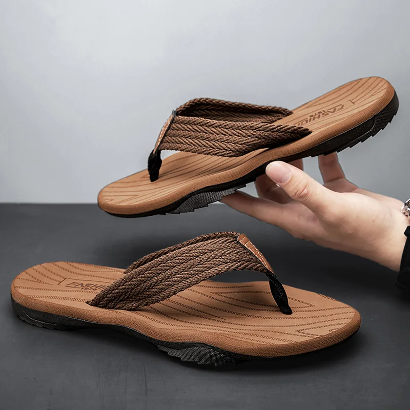 

Jumpmore Men Slippers Stundents Flip Flops Fashion Sandals Summer Beach Shoes Size 39-46