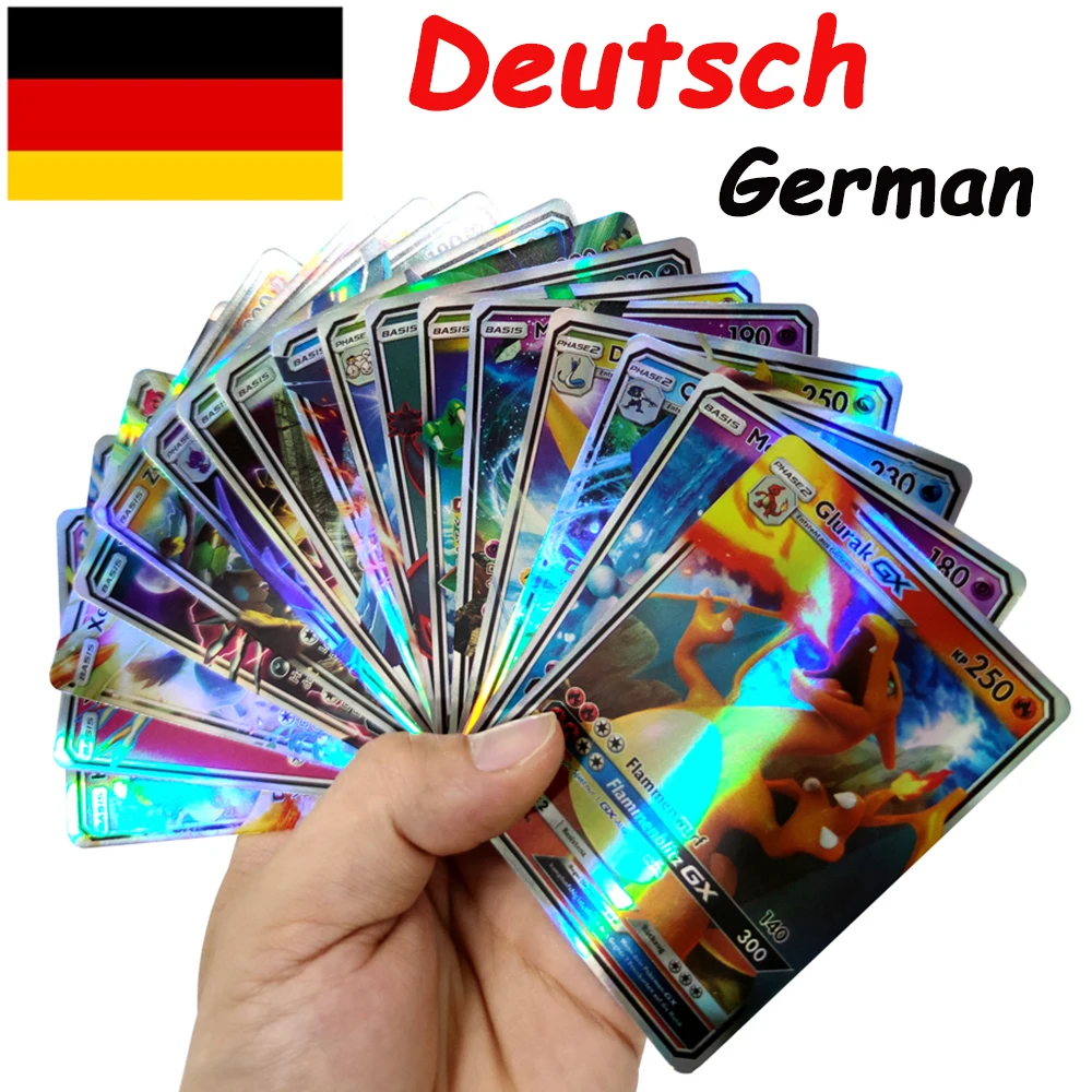 

Новая немецкая версия карт с покемоном, флеш-карта V GX VMAX, голограмма энергии, игра, битва, детский подарок, игрушка-головоломка